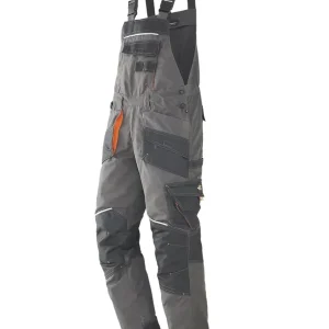 Preiswert Latzhose, Farbe grau/schwarz, Gr.50
